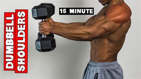 15 Minute Dumbbell Shoulders Workout At Home! | No Bench Needed ...