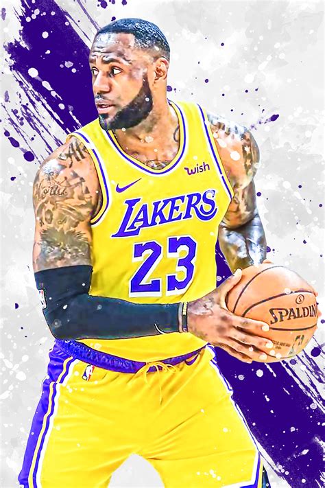 LeBron James Los Angeles Lakers Poster Print Sports Art | Etsy