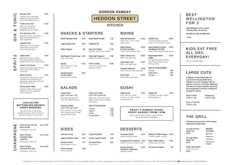 Menus - Heddon Street Kitchen | Gordon Ramsay Restaurants