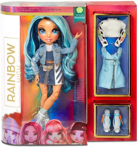 Rainbow Surprise Rainbow High Skyler Bradshaw – Blue Fashion Doll with ...