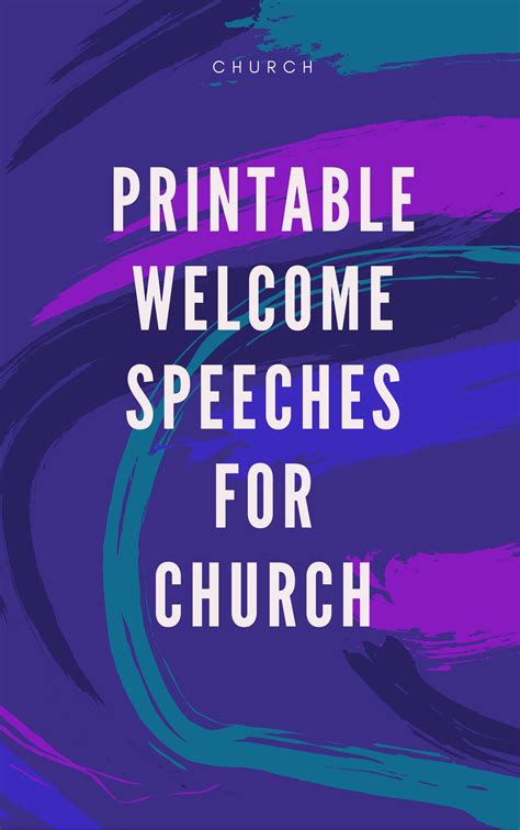 printable welcome speeches for church