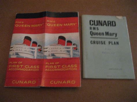 QUEEN MARY FIRST CLASS DECK PLAN & CRUISE PLAN | #1978725710