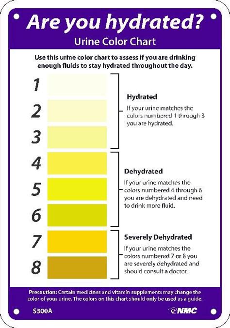 Funny Urine Hydration Color Chart