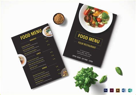 Restaurant Menu Design Templates Free Of Modern Restaurant Menu Design ...