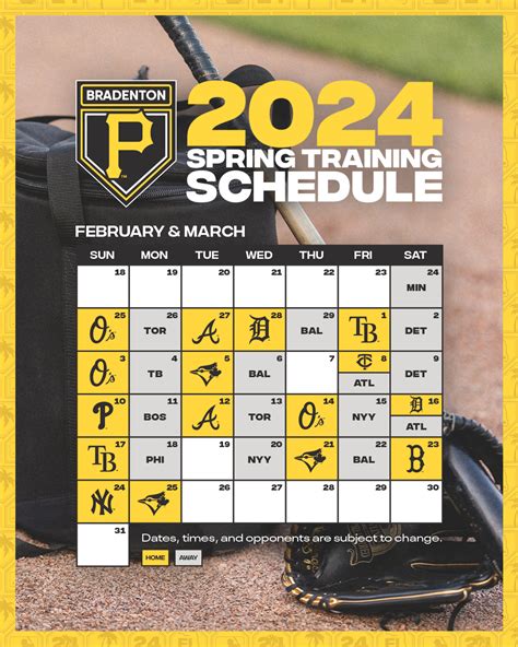 Pittsburgh Pirates Spring Training Schedule 2024 Dates - Helsa Krystle