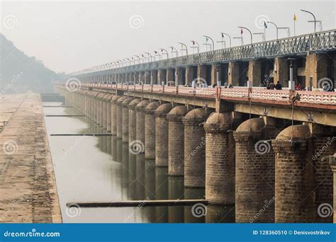 View of Prakasam Barrage in Vijayawada, India. Editorial Image - Image ...