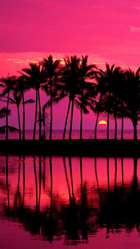 Hawaiian sunset Wallpapers for Galaxy S5 | ハワイ 壁紙, 美しい風景, 風景の壁紙