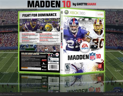 Madden NFL 10 Xbox 360 Box Art Cover by Ghettoshark