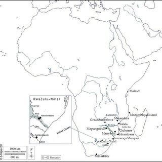 Southeast Africa-relative location of places mentioned in this text ...