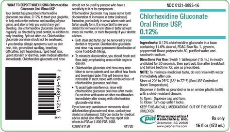 Chlorhexidine - FDA prescribing information, side effects and uses