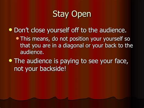 Acting tips 101