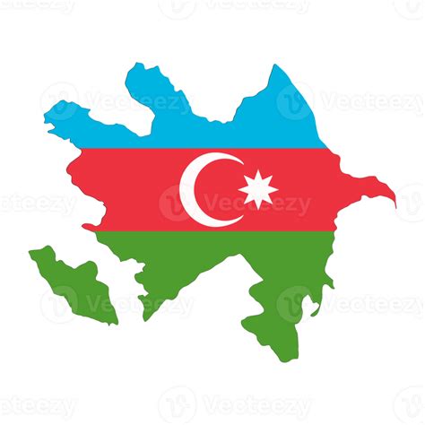 Azerbaijan Flag Map 25222522 PNG