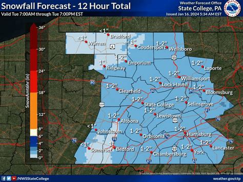 How much more snow is coming to central Pa.? Check the forecast map ...