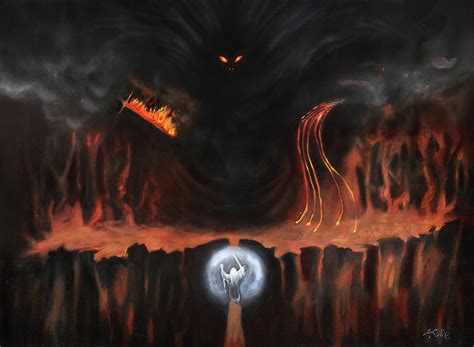 Gandalf vs the Balrog Painting by Anna Kulisz - Pixels