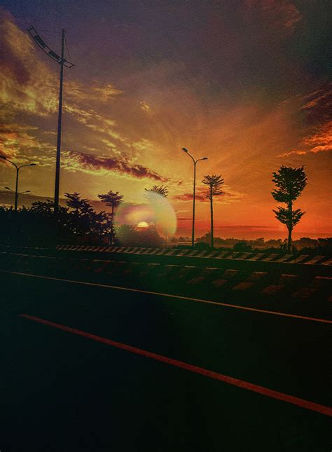 sunset from the highway on Behance