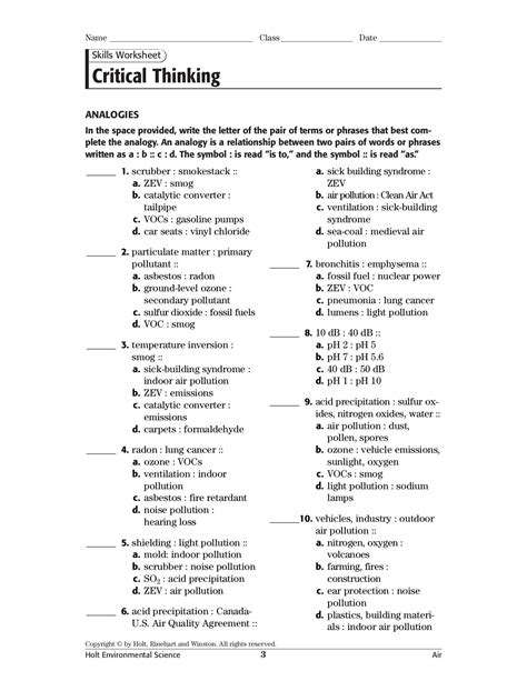 Critical Thinking Exercises For Kids