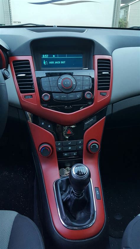 DIY Red Plasti Dip 13' Chevy Cruze Interior | Chevy cruze accessories ...