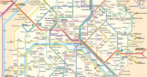 Plan et carte du métro de Paris : stations et lignes