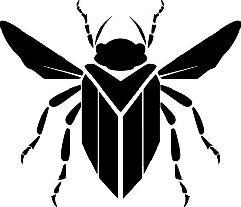 Beetle, Black and White illustration 43277995 Vector Art at Vecteezy