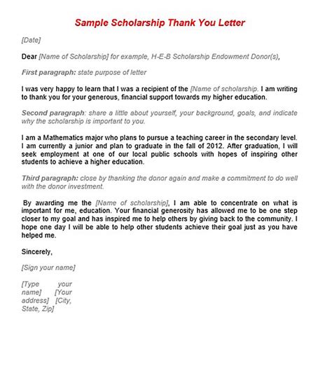 11+ Scholarship Thank You Letter Sample for Doc, PDF, Words | Mous Syusa