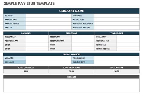 Excel Paystub Template