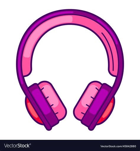 Headphones colorful cute icon Royalty Free Vector Image