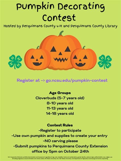 4-H Pumpkin Decorating Contest | N.C. Cooperative Extension