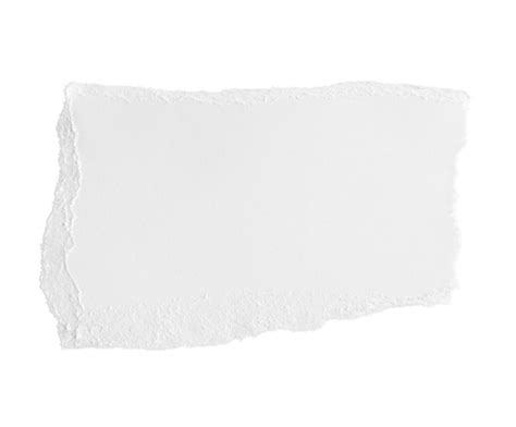 White ripped piece of paper isolated on transparent background PNG file ...