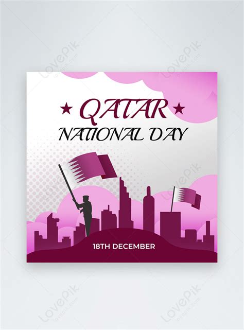 Qatar national day grey flag template image_picture free download ...