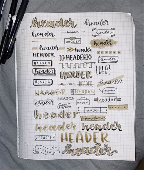 Bujo & Note Headers