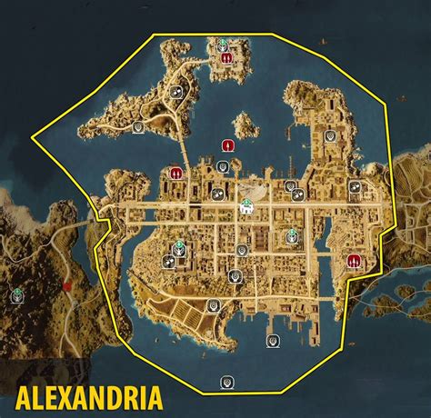 Assassin's Creed Origins Alexandria Map