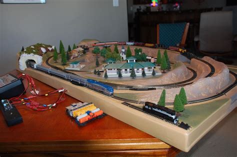 Terrain for Trains Built up N Scale table top Electric train layout ...