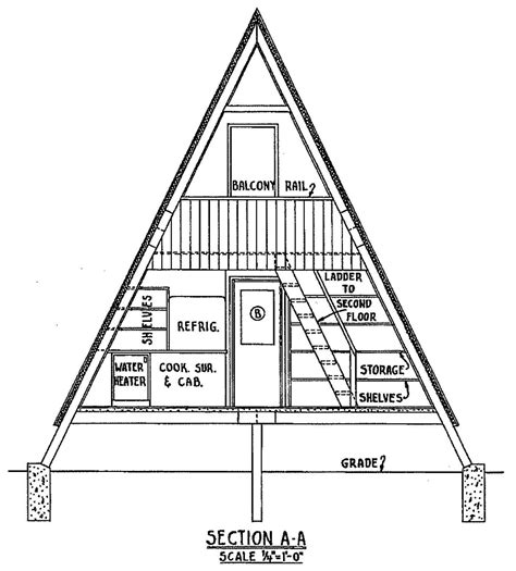 A frame house plans, A frame cabin plans, A frame house