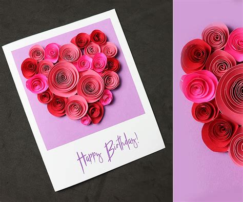 Beautiful Birthday Greeting Card Idea | Pop Up Rose Heart | DIY ...