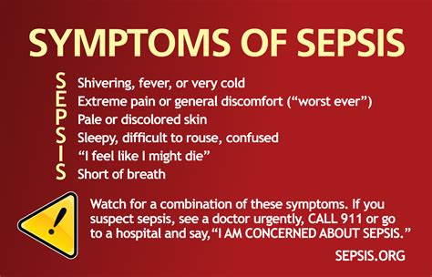 Symptoms - Sepsis Alliance