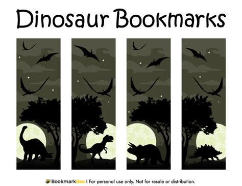 Printable Dinosaur Bookmarks | Bookmarks printable, Dinosaur printables ...