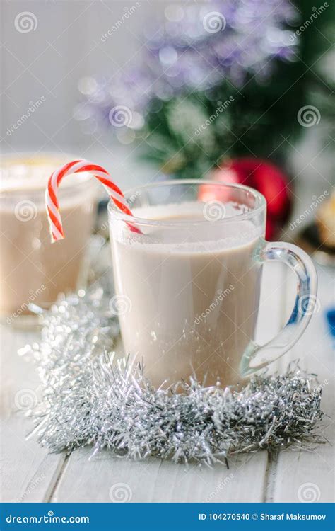 Christmas Eggnog Ready for Drink during the Christmas Celebration ...