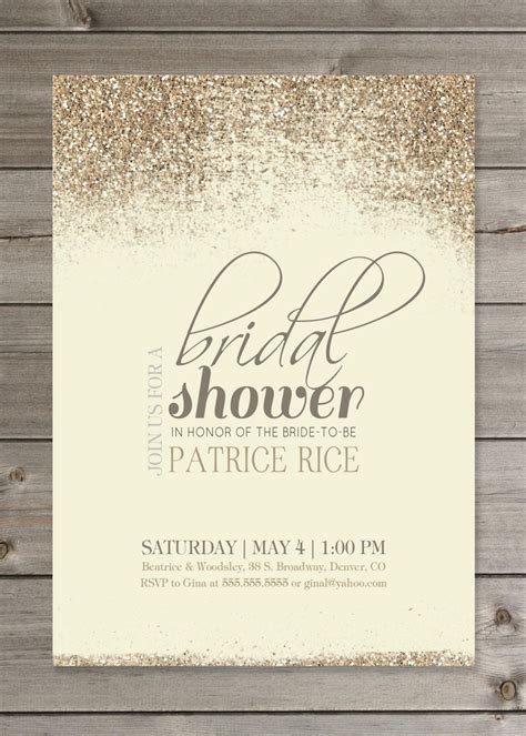 Love the glitter | Glitter invitations, Bridal shower, Bridal shower ...