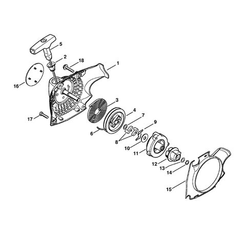 Stihl MS 181 Chainsaw (MS181C-BEZ) Parts Diagram, Rewind Starter ErgoStart