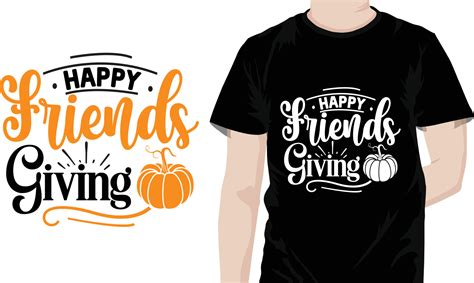 Happy Friends Giving Thanksgiving Quotes Design 23118704 Vector Art at ...