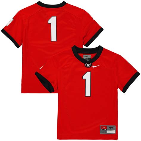 Nike #1 Georgia Bulldogs Toddler Red Replica Football Jersey