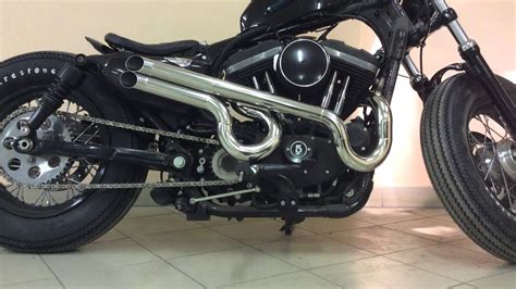 Exhaust for sportster Harley-Davidson - YouTube