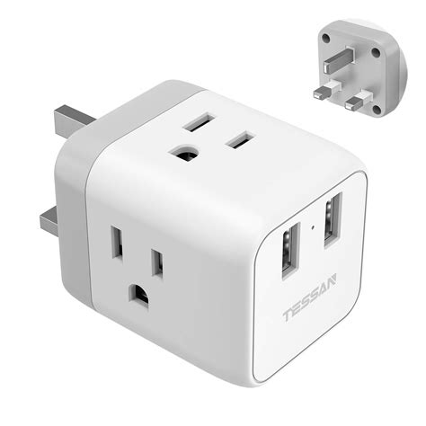 Buy TESSAN US to UK Plug Adapter, Type G UK Travel Plug Adapter ...