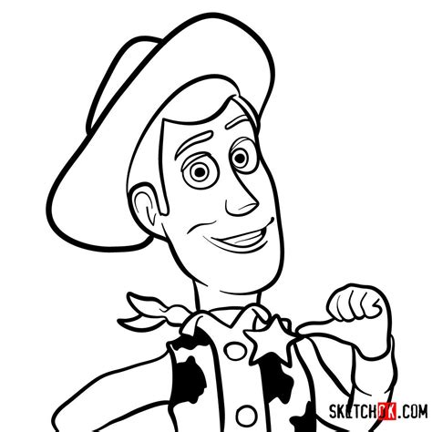 How to draw Woody's face | Toy Story - Step by step drawing tutorials ...