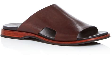 Cole Haan Men's Goldwyn 2.0 Leather Slide Sandals in Chestnut (Brown ...