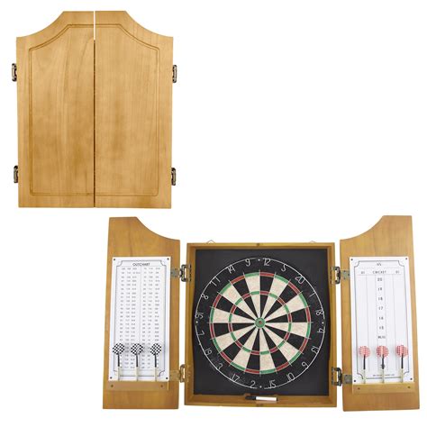 Professional Style Solid Wood Dart Cabinet Set w/ Board Dart by ...