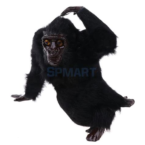 Realistic Wildlife Faux Fur Chimpanzee Animal Model Figures Home ...