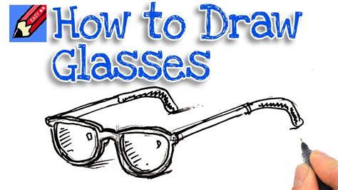 Learn how to draw a pair of spectacles Real Easy | Step by Step with ...