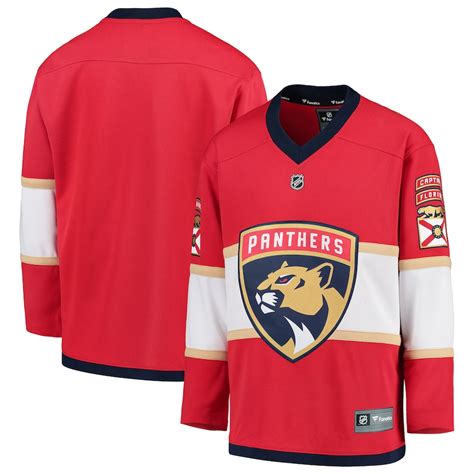 Fanatics Branded Florida Panthers Youth Red Home Replica Blank Jersey