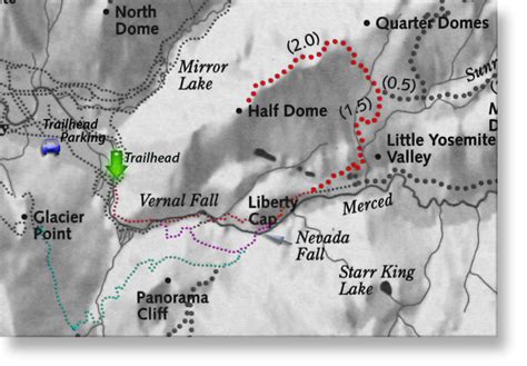 Half Dome Hike Trail Map - Channa Antonetta